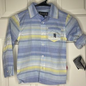 English Laundry Toddler Boys Light Blue Button Down Shirt Size 4 NWT